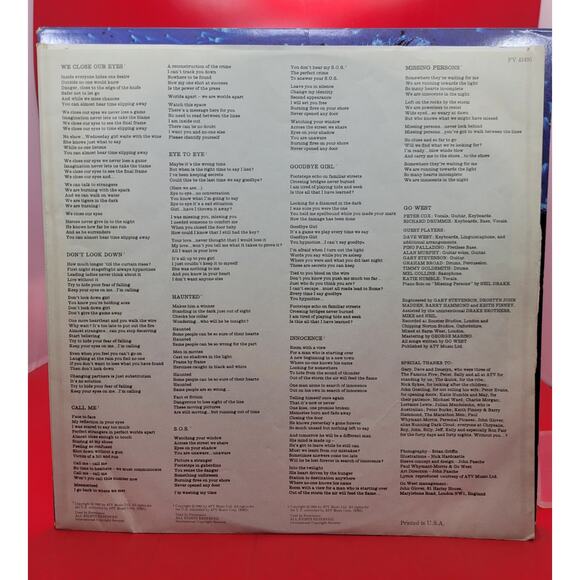 Go West Self-Titled Vinyl Record LP Debut Pop Rock 1985 - Picture 3 of 6